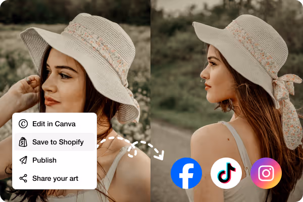 올인원 플랫폼: 원클릭으로 Shopify에서 소셜까지